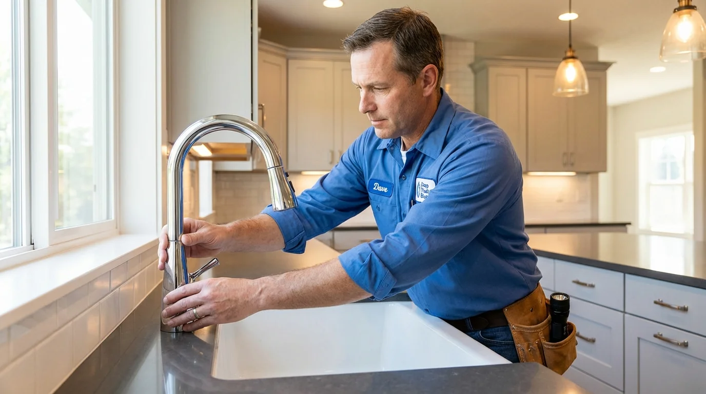 Kitchen faucet installation by Johns Plumbing LLC in Novi
