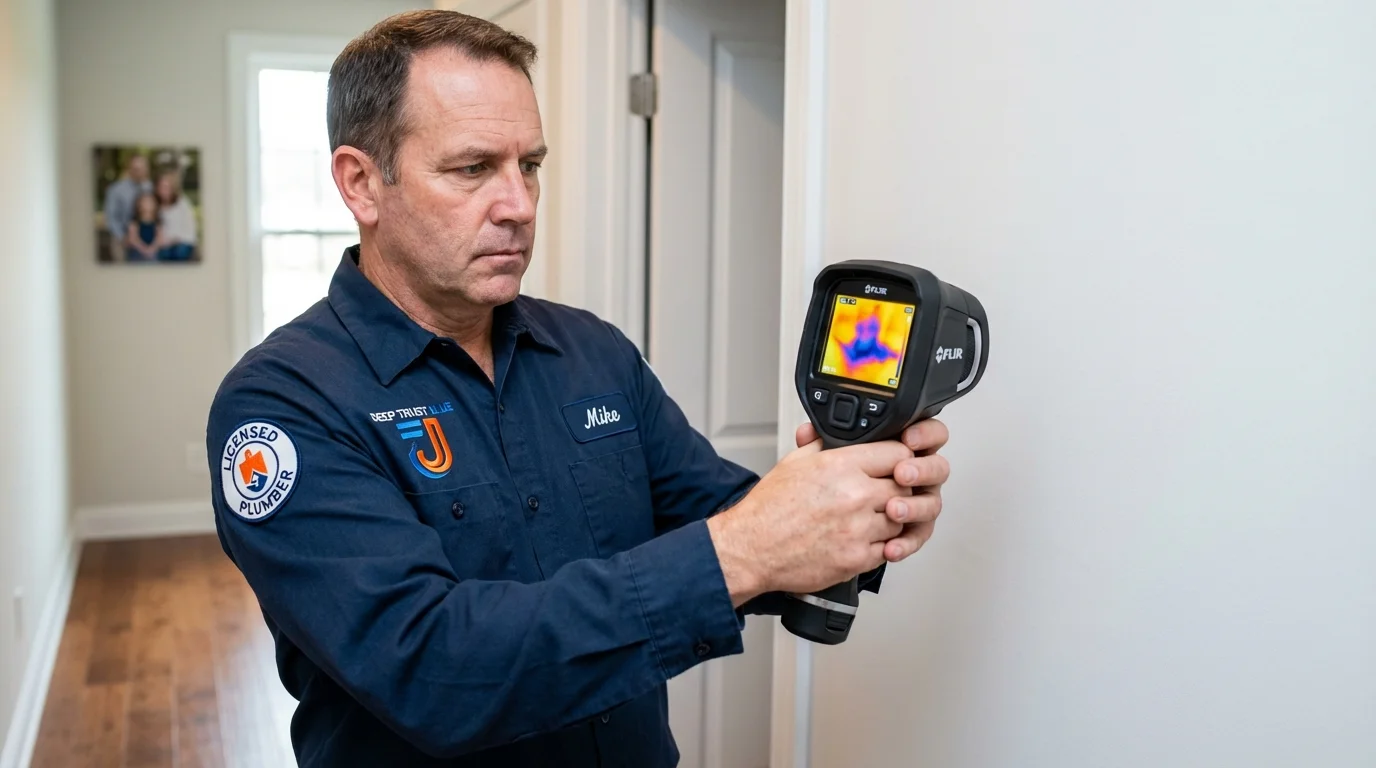 Thermal imaging leak detection by Johns Plumbing LLC in Novi